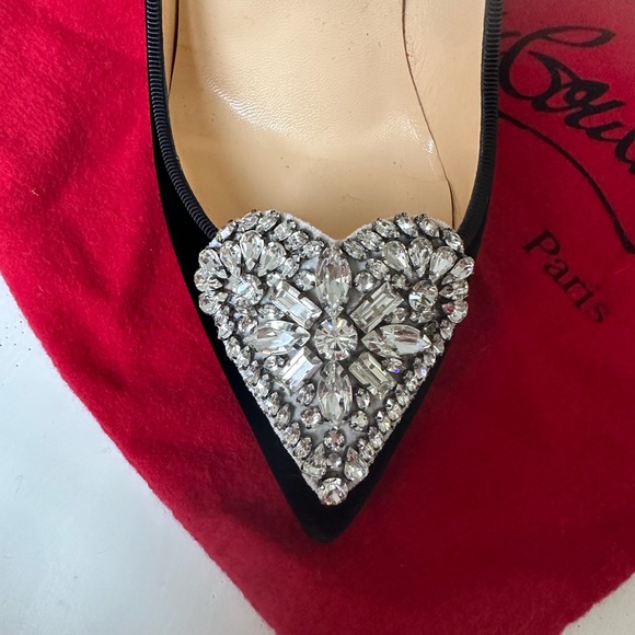 Christian Louboutin Cristocora 120 black velvet heels - Picture 8 of 10